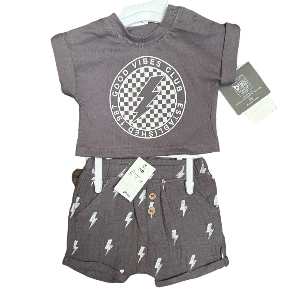 Infants “Good Vibes Only Club” 2pc outfit - NWT